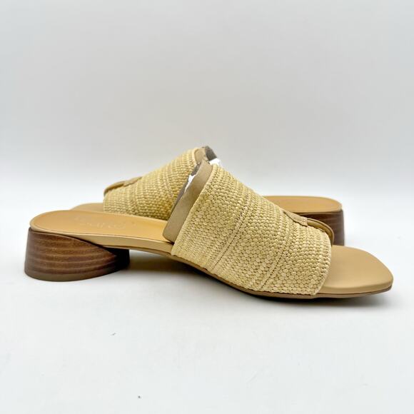 Franco Sarto Womens Loran Sandals US 6.5 M EU 36.5 Natural Beige Slip On NIB - Picture 4 of 12